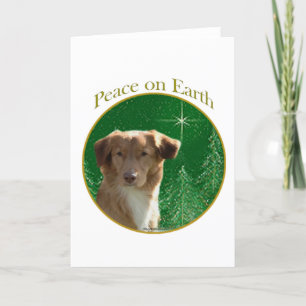 Nova Scotia Duck Tolling Retriever Peace Holiday Card