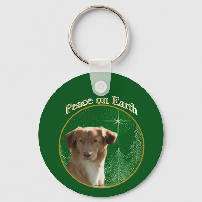 Nova Scotia Duck Tolling Retriever Peace Keychain (Front)