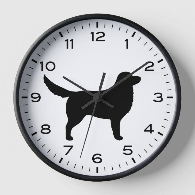 Nova Scotia Duck Tolling Retriever Silhouette Clock (Front)