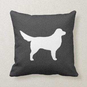 Nova Scotia Duck Tolling Retriever Silhouette Throw Pillow