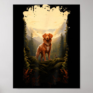 Nova Scotia Duck Tolling Retriever Toller Mountain Poster