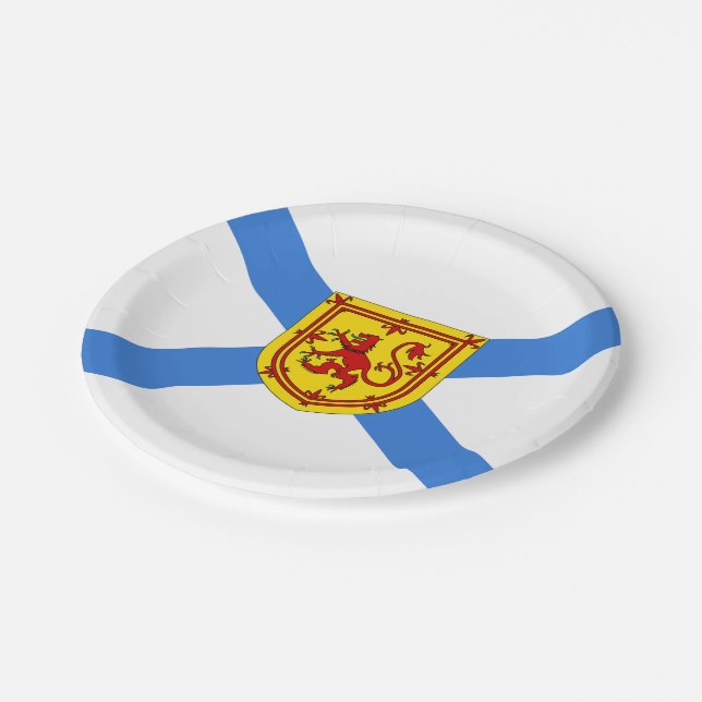 Nova Scotia flag party paper plate (Angled)