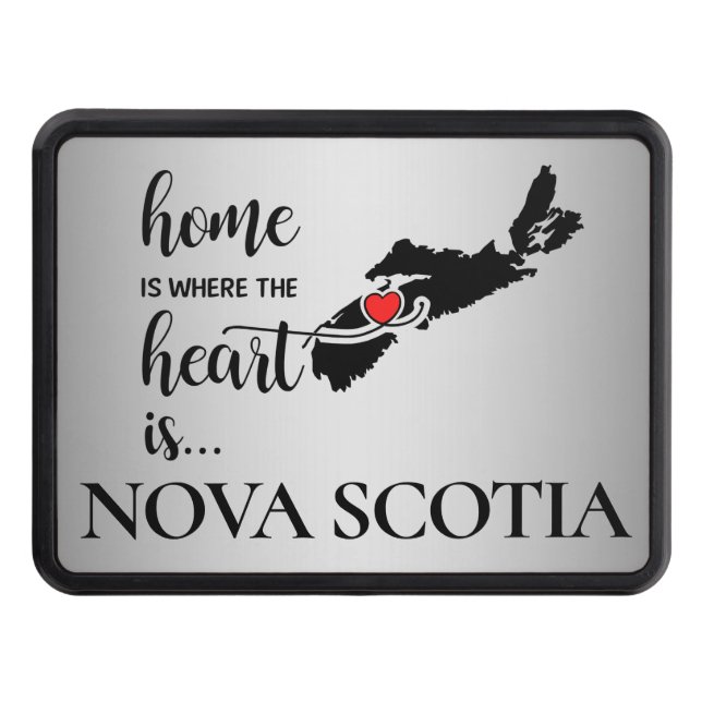 Nova Scotia home is where the heart is... Trailer Hitch Cover (Front)