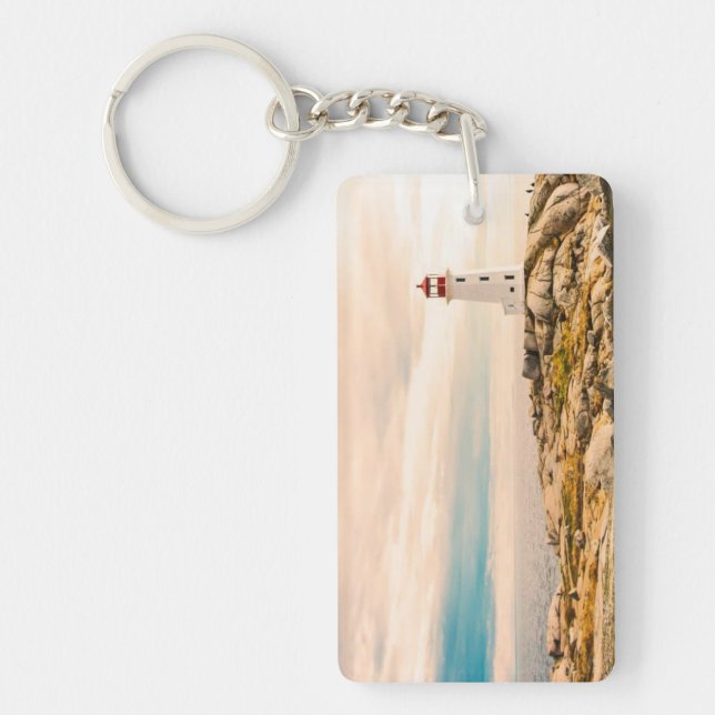Nova Scotia lighthouse stylized Keychain (Front)