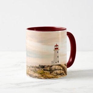 Nova Scotia lighthouse stylized Mug