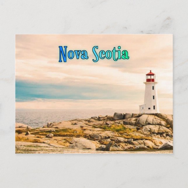 Nova Scotia lighthouse stylized Postcard (Front)