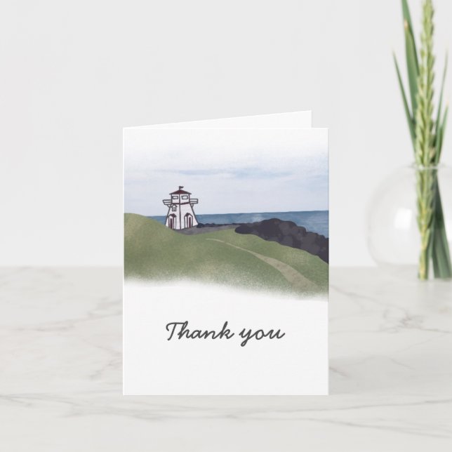 Nova Scotia Lighthouse Thank You Card (Front)