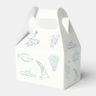 Nova Scotia line drawing wedding Favor Box