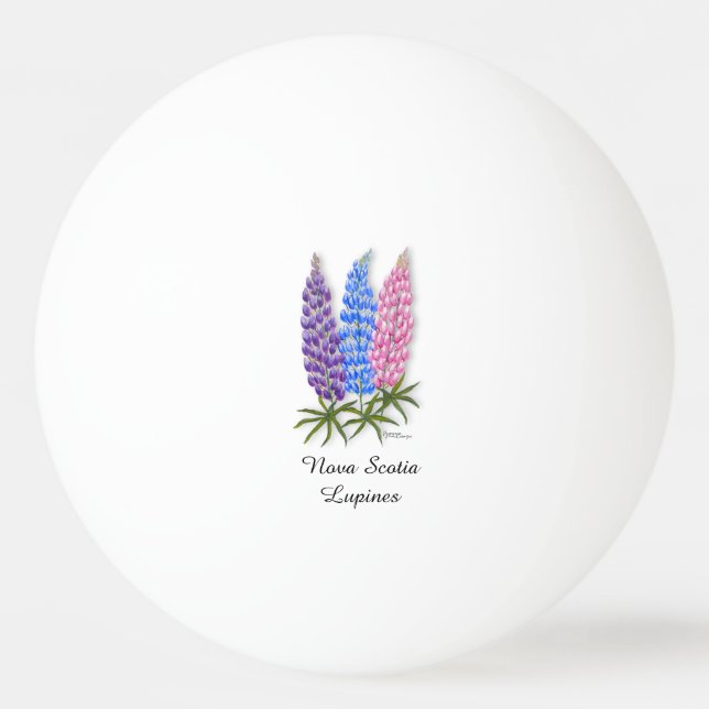 Nova Scotia Lupines Ping Pong Ball (Front)
