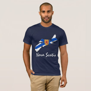 Nova Scotia Map shirt blue