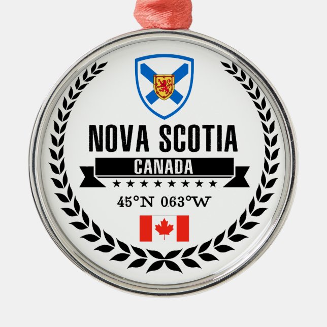 Nova Scotia Metal Ornament (Front)