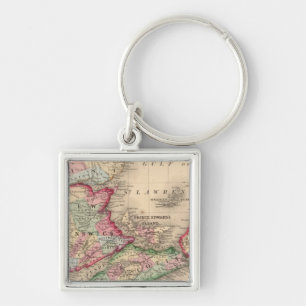 Nova Scotia, New Brunswick, Map by Mitchell Keychain