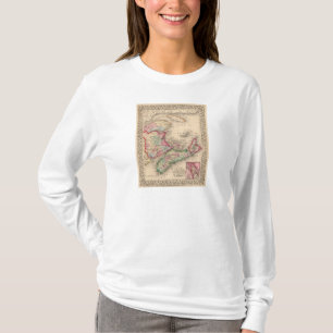 Nova Scotia, New Brunswick, Map by Mitchell T-Shirt
