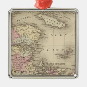 Nova Scotia, New Brunswick, Pr Edward's Id Metal Ornament