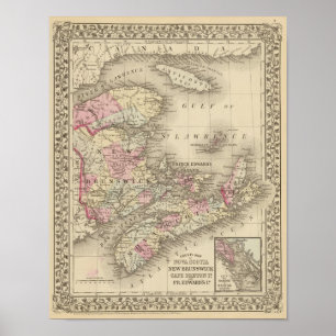 Nova Scotia, New Brunswick, Pr Edward's Id Poster