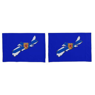 Nova Scotia Pillowcase map