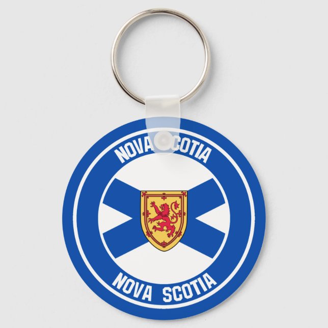 Nova Scotia Round Emblem Keychain (Front)