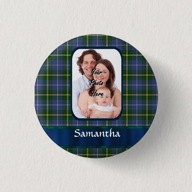 Nova Scotia tartan 1 Inch Round Button (Front)