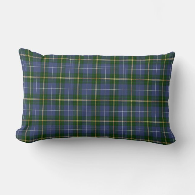 Nova Scotia Tartan Custom  green Plaid Lumbar Pillow (Front)