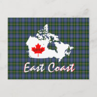Nova Scotia tartan Customize East Coast post card