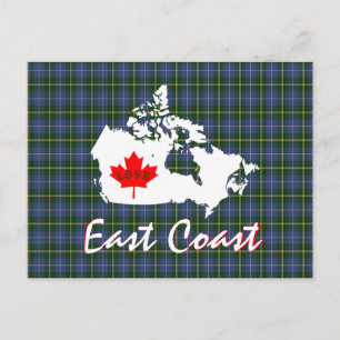 Nova Scotia tartan Customize East Coast post card