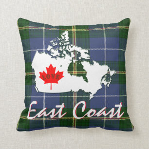 Nova Scotia tartan Customize love East Coast Throw Pillow