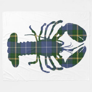 Nova Scotia Tartan lobster fleece blanket