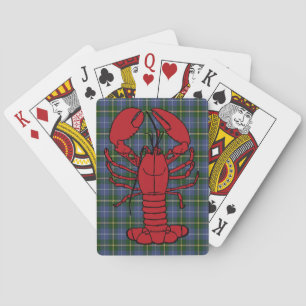 Nova Scotia Tartan Lobster playing cards