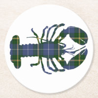 Nova Scotia Tartan lobster pulp board drinkcoaster