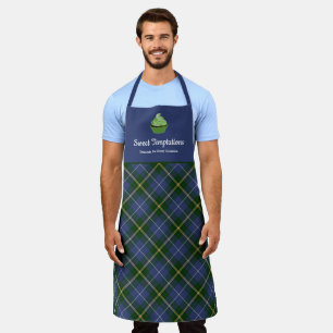 Nova Scotia Tartan Plaid Cupcake Bakery Large Apron