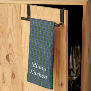 Nova Scotia Tartan Plaid Personalized Kitchen Towel