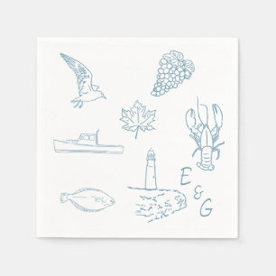 Nova Scotia  wedding cocktail  Napkin
