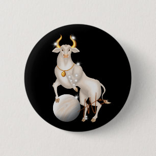 Nova Taurus Venus Zodiac 2 Inch Round Button
