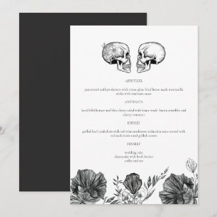 NOVA Til Death Vintage crâne gothique Menu Mariage
