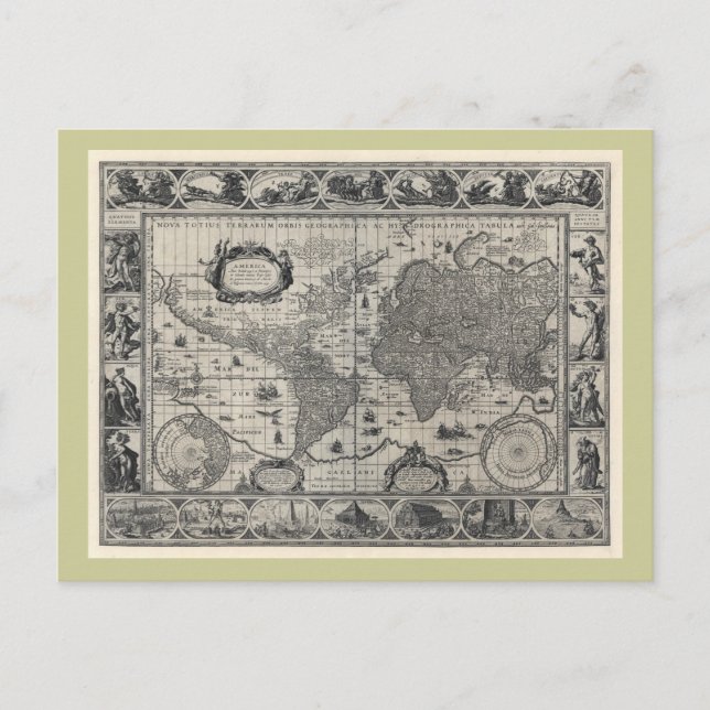 Nova totius terrarum, 1606 Carte du monde antique (Devant)