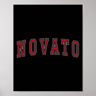 Novato California Souvenir Vacation College Style Poster