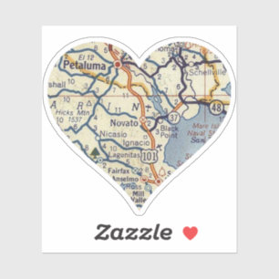 Novato California Vintage Map