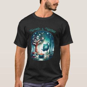Novel and Nectar Reading Tea Book Lover Bookworm T T-Shirt
