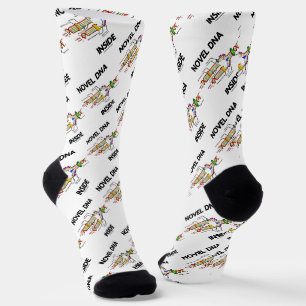 Novel DNA Inside Genetics Humour Socks
