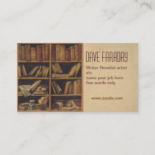 novelist book writer author business card