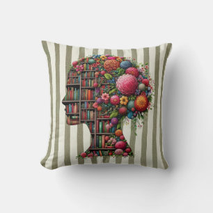 Novels Are My Sanctuary for Bookish Square Throw Pillow