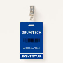 Novelty Back Stage Pass ID Badge
