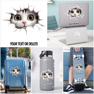 Novelty Breakthrough Hole Peeking Cute Cat Kitten