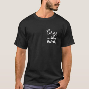 Novelty Corgi Mom Pocket Dog Mom Corgi Mama Tee Pr