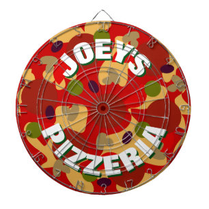 Novelty custom pepperoni pizza dartboard design