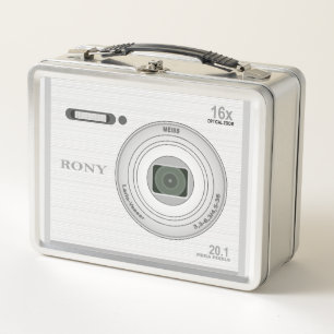 Novelty Digital Camera Effect Metal Lunch Box
