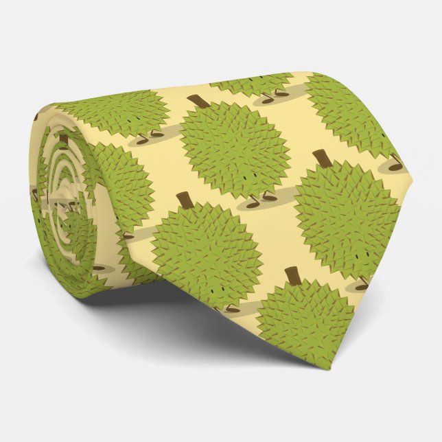 Novelty Durian Fruit Cartoon cravate alimentaire (Roulé)