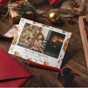 Novelty Gingerbread Men Holiday Photo Card