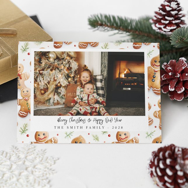 Novelty Gingerbread Men Holiday Photo Postcard (Creator Uploaded)