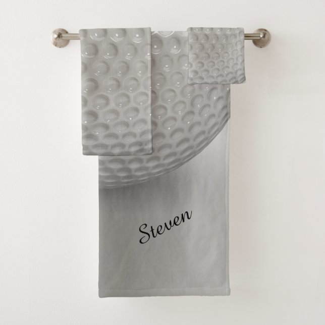 Novelty Golf Ball Sport Bath Towel Set (Insitu)